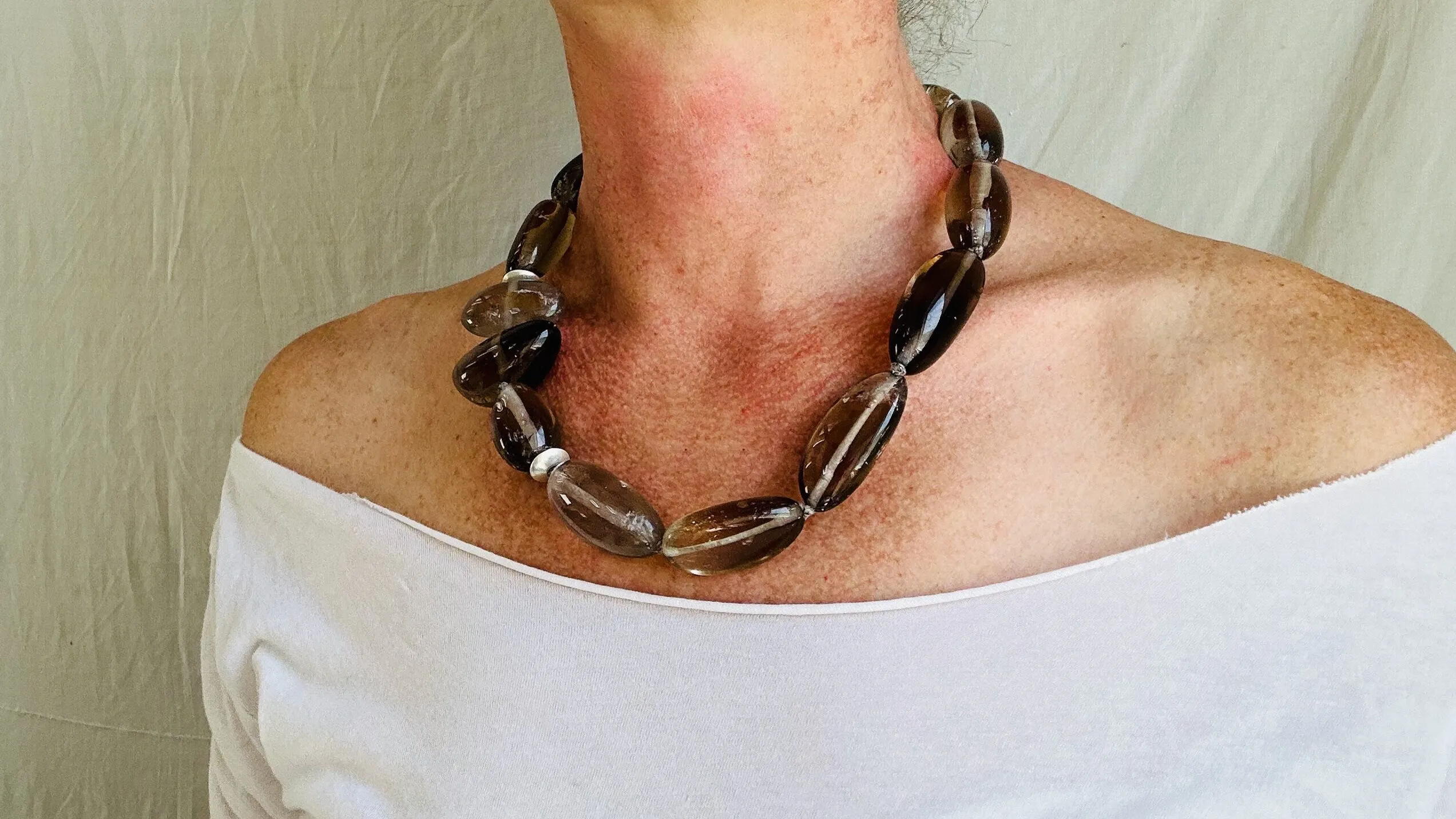 Smoky Quartz Necklace. Atelier Aadya. 2385