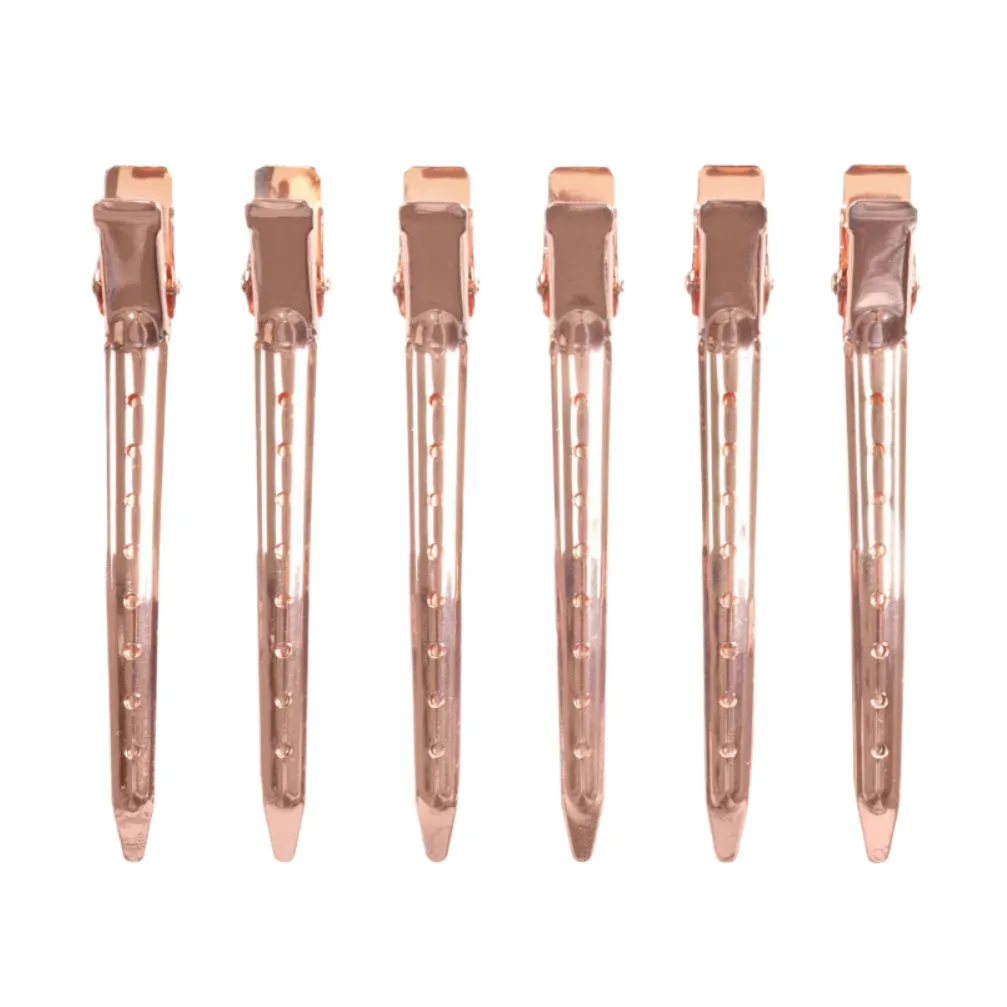 Styling Hair Clips 6pc (Rose Gold)