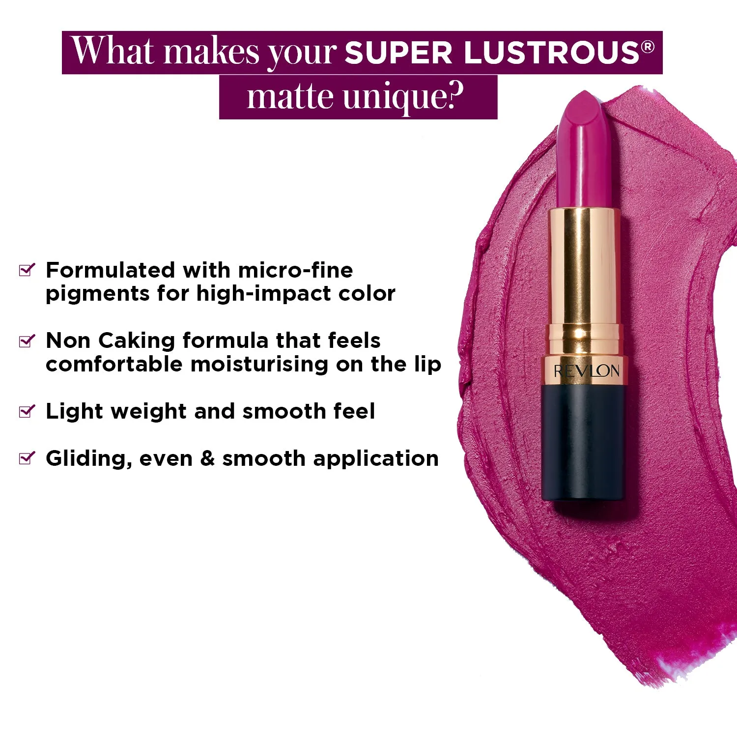 Super Lustrous Lipstick- Bold Matte Pleasing brown
