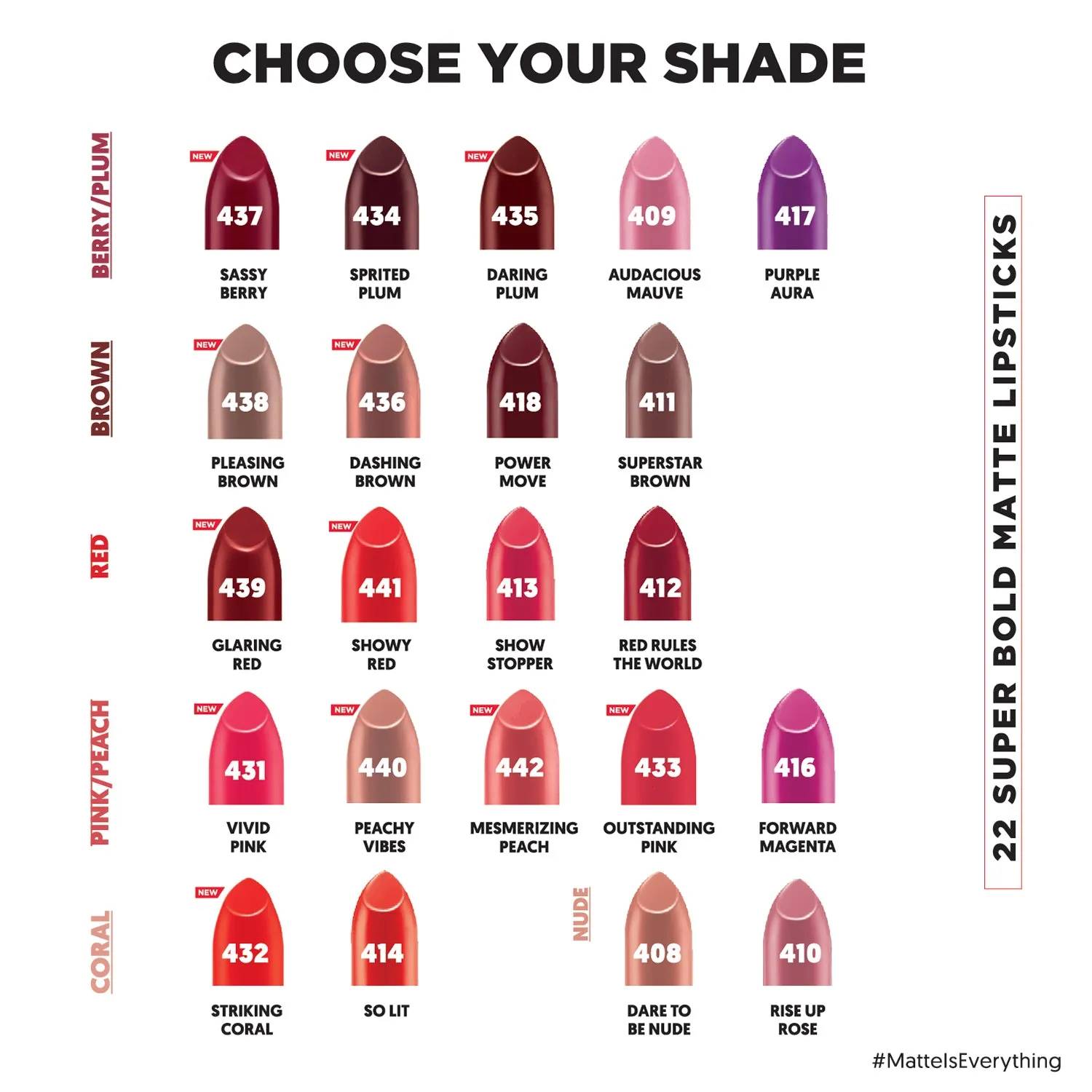 Super Lustrous Lipstick- Bold Matte Pleasing brown